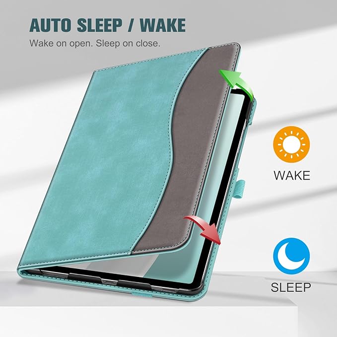 Fintie Case for Samsung Galaxy Tab S10 Lite/ S10 FE/ S9 FE 5G 10.9 Inch/Tab S9 11 Inch with S Pen Holder, Multi-Angle Viewing Protective Cover with Pocket, Auto Sleep/Wake, Turquoise