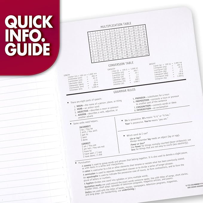 Mead Composition Notebook, Wide Ruled Paper, 7-1/2" x 9-3/4", 100 Sheets, Red Marble (09918AB5)