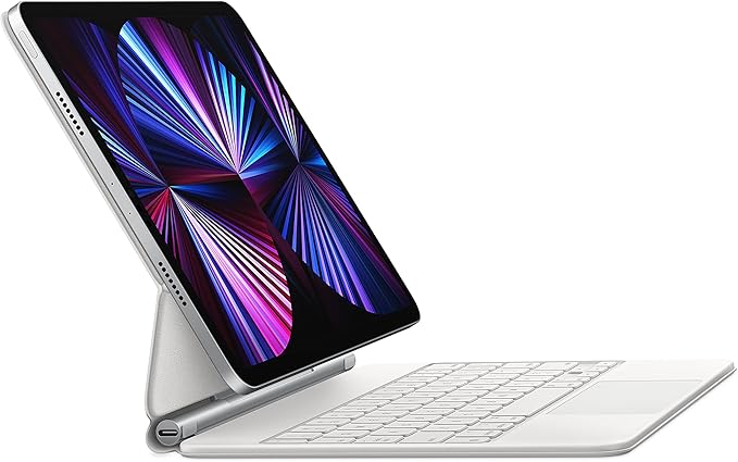 Apple Magic Keyboard: iPad Keyboard case for iPad Pro 11-inch (1st, 2nd, 3rd, 4th gen) and iPad Air (4th, 5th gen, and M2), Great Typing Experience, Built-in trackpad, Swiss - White