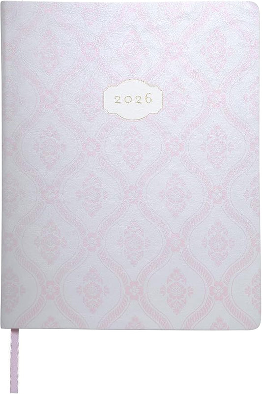 Laura Ashley 2026 Planner - Weekly and Monthly Planner - 8x10 and 6x8 Planning Notebook and Calendar Agenda, Size 8X10, Pink Damask