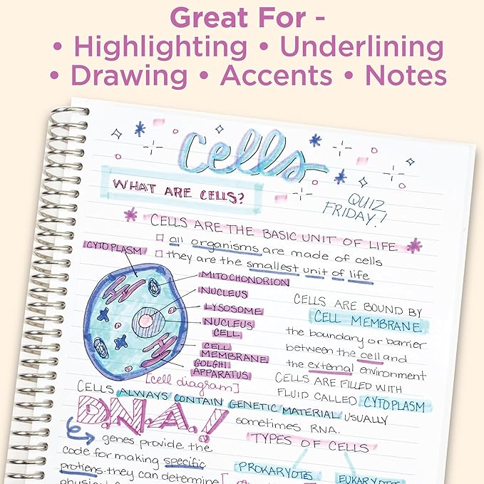 Zebra Pen Mildliner Dual-Tip Highlighter Set, Broad and Fine Point Tips, No Bleed, Ideal for Bible Highlighting, Journaling, School and Office Supplies, Neutral Vintage Ink Colors, 15-Pack (78315)