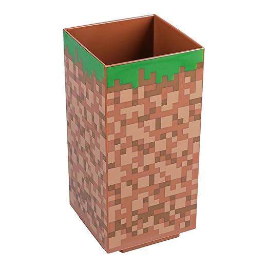 Paladone Minecraft Official Licensed Desktop Organizer Stationery Holder for Pencils Pens & Markers, Gamer Decor Desk Organization (Multi)