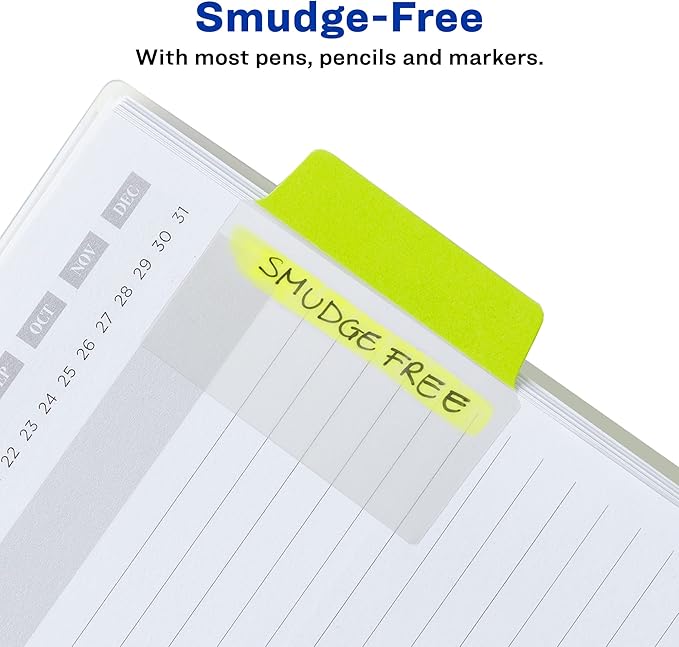 Avery Multiuse Ultra Tabs, 2" x 1.5", 2-Side Writable, Neon Pink/Green/Orange, 24 Repositionable Tabs (74753)