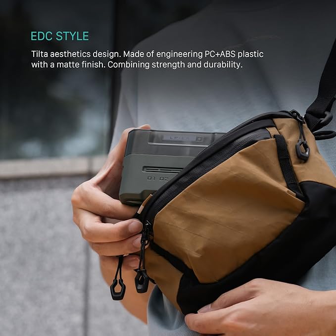 Tilta LP-E6 Portable Charging Station | Charge 4 Batteries w/USB-C PD 45W Fast Charge | Safe for EOS R5 Mark II, R6 Mark II, R7, R6, R5, R, 5D Mark IV, 6D, 7D Mark II, 90D, 80D, 70D, 60D | Green