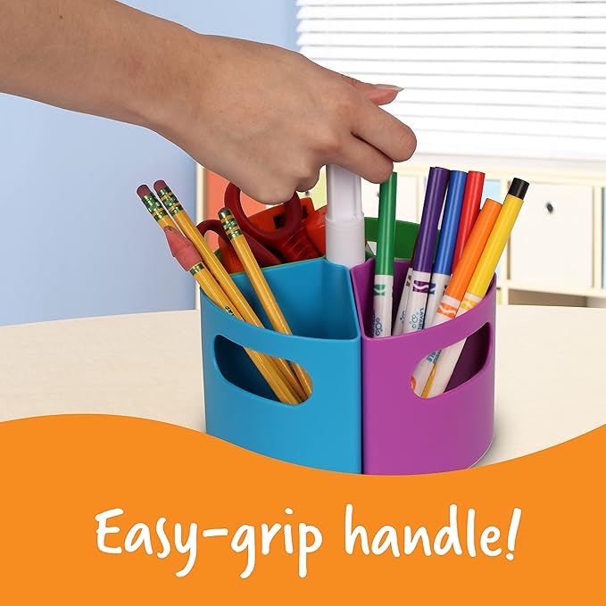 Learning Resources Create-a-Space Storage Mini Center, Back to School Resources for Teachers, Small Space Storage, Teacher Organizer, Home School Accessories, 4 Piece Set