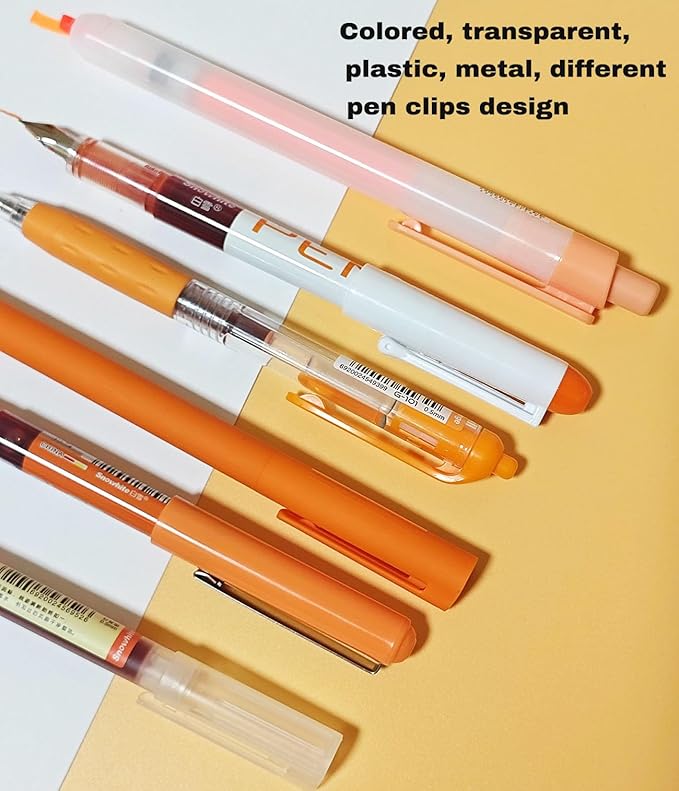 Pink and Black Ink Gel Pens with Bible Journaling Highlighter, Fine Point 0.5mm Cute Colorful Gel Ink Pens for Office School, Note Taking, 5 Pink, 1 Black