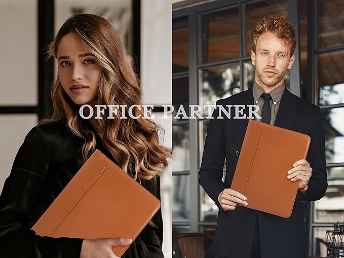AZXCG Zipper Portfolio Padfolio Binder,3 Ring Padfolio for Women and Men,Business Portfolio Organizer for Women with A4 Writing Pad Holder,Business Portfolio for Meeting,Gift for Valentine's Day