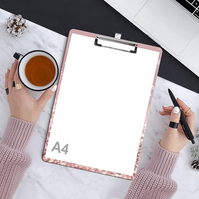 Fashion Clipboard, A4 Letter Size Wooden Decorative Clipboards for Teacher, Nurse, Doctor,Student and Kids, Cute Design for Standard Size 12.2" x 8.9" (C-Stay Positive)