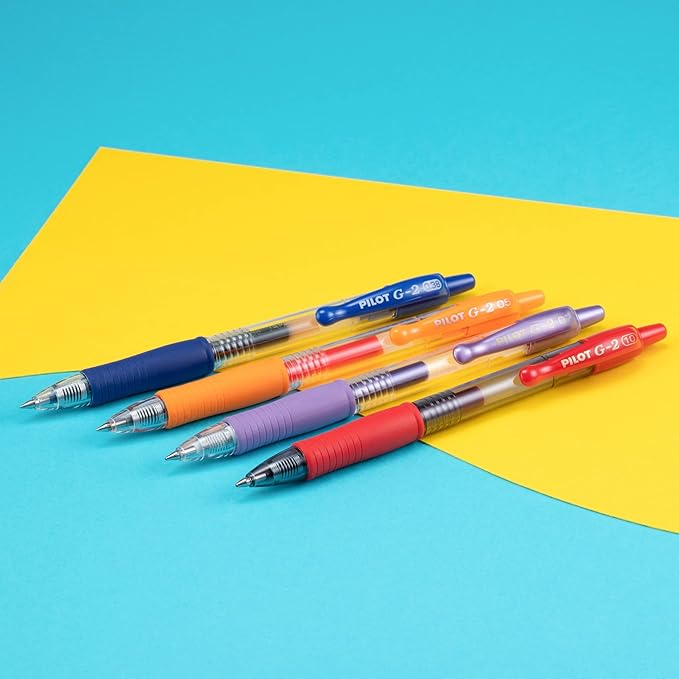 Pilot, G2 Premium Gel Roller Pens, Extra Fine Point 0.5 mm, Pack of 5, Blue