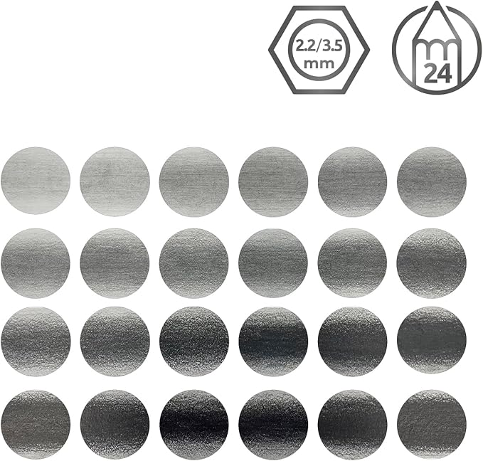 Derwent Graphic Pencils, Metal Tin, 24 Count (34202)