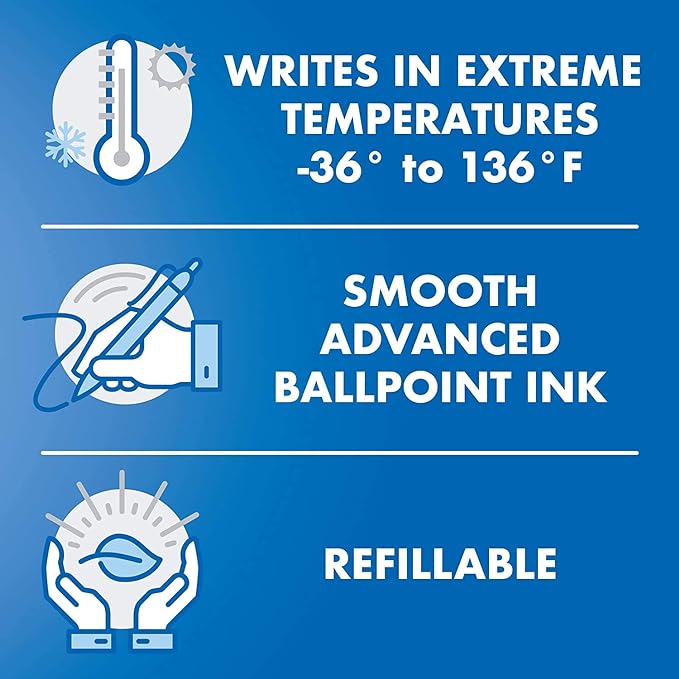 PILOT Acroball Colors Advanced Ink Refillable & Retractable Ball Point Pens, Fine Point, Black Ink, 12-Pack (31973)