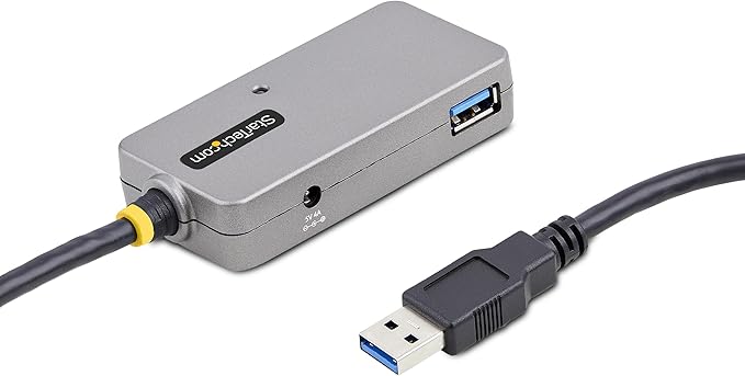 StarTech.com USB Extender Hub, 10m USB 3.0 Extension Cable w/ 4-Port USB-A Hub, Active/Bus Powered USB Repeater Cable, Optional 20W Power Supply Included, Level 2 ESD Protection, TAA