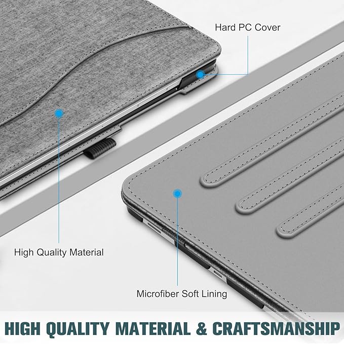 Fintie Case for Samsung Galaxy Tab S10 Lite/ S10 FE/ S9 FE 5G 10.9 Inch/Tab S9 11 Inch with S Pen Holder, Multi-Angle Viewing Protective Cover with Pocket, Auto Sleep/Wake, Grey