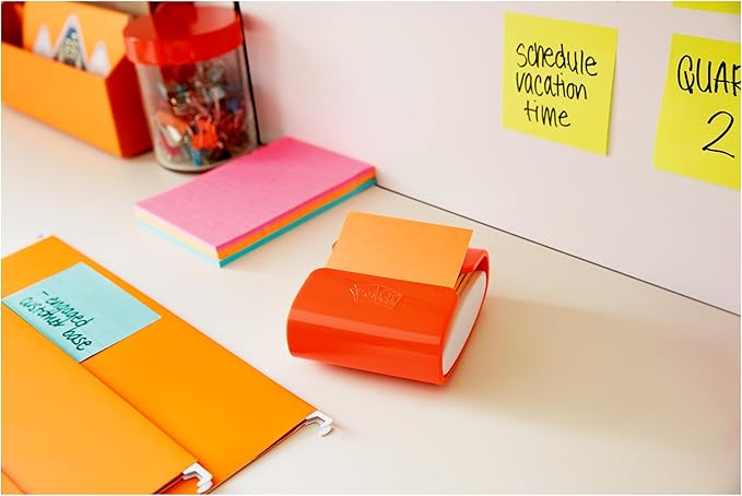 Post-it Super Sticky Dispenser Pop-up Notes, 6 Sticky Note Pads, 3 x 3 in., 2X The Sticking Power, New Year Organization or Second Semester School Supplies, Energy Boost Collection