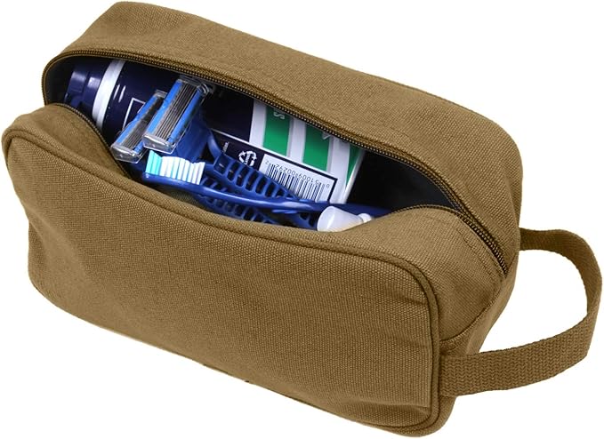 Rothco Heavyweight Canvas Travel Dopp Kit - Shave and Shower Toiletry Organizer