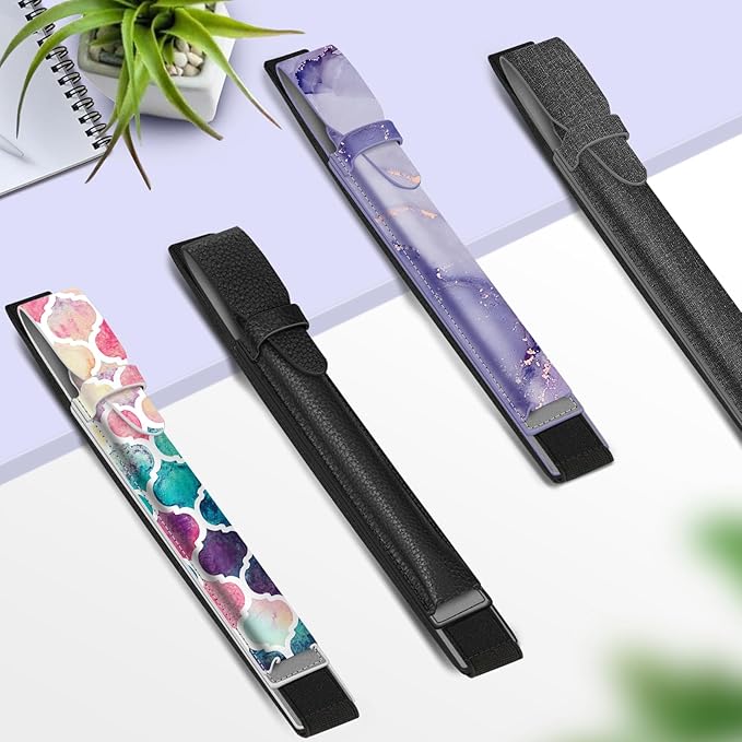 Fintie Pencil Holder Compatible with Remarkable 2, Stylus Pouch PU Leather Pen Sleeve Portable Elastic Pencil Case Cover for Remarkable 2/BOOX/Scribe Stylus Pen