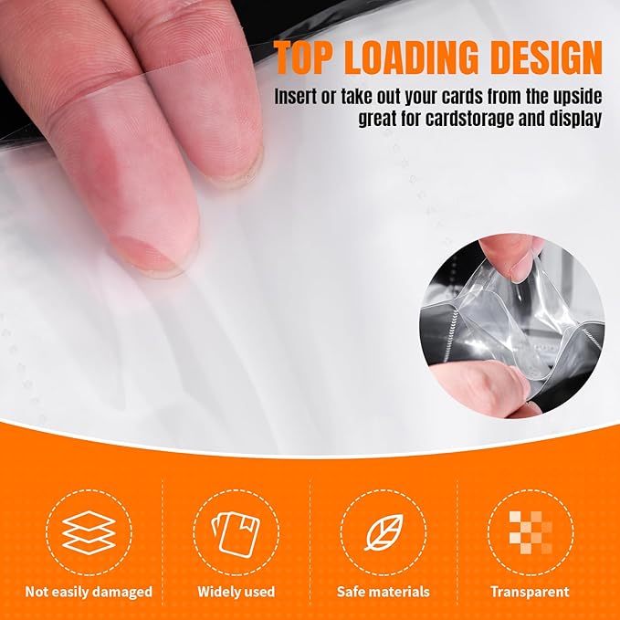 9 Pocket Card Sleeves Binder Sheets for 3 Ring Binder, 1224 Pockets Double-Sided Transparent Trading Card Pages Sleeves for Sports, MTG, Baseball, Game, Business (68 Pages)
