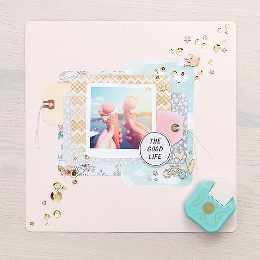 We R Memory Keepers 3 Way Rounded Corner Punch, White, Paper Punches for Crafts, Scrapbook Pages, Photo Corners, Home Décor Projects, Journaling, Invitations, Card Making, and More