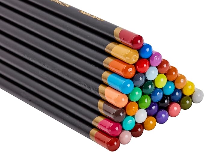 Derwent Chromaflow Colored Pencils 36 Tin, Set of 36, 4mm Wide Core, Multicolor, Smooth Texture, Art Supplies for Drawing, Blending, Sketching, Adult Coloring, Premier, Professional Quality (2306012)
