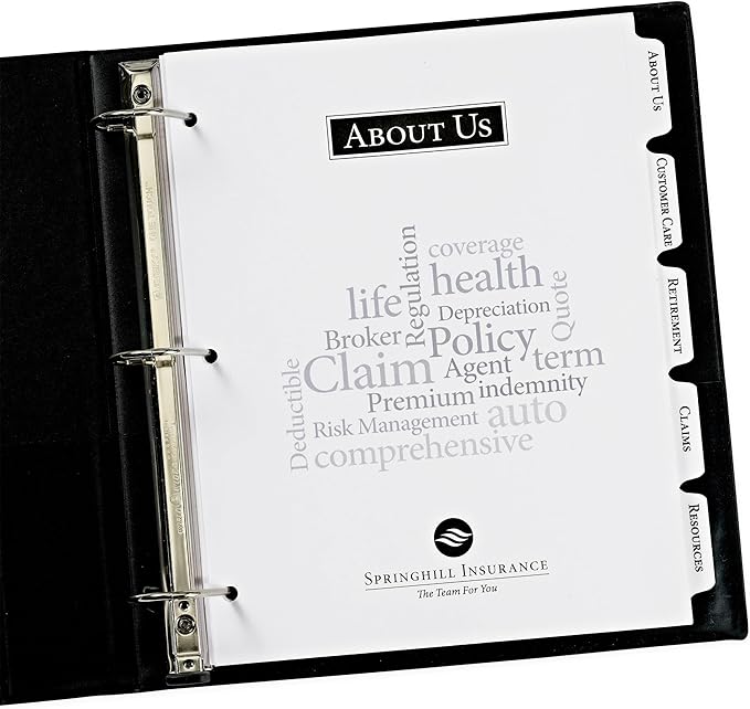 Avery Customizable Print-On Dividers for 3 Ring Binders, 5-Tab Set (11511)