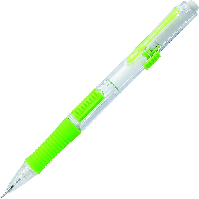 Pentel QUICK CLICK Mechanical Pencil (0.7mm), Green Barrel, Box of 12 Pencils (PD217D)