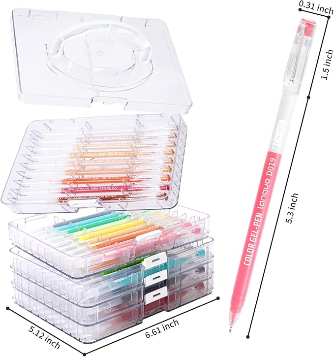 Gel Pens For Coloring, 45 Pack Colored Pens for Black Paper & White Paper, 0.6MM Fine Point Pens for Coloring, Writing, Drawing, Journaling, Note Taking, Office, Home