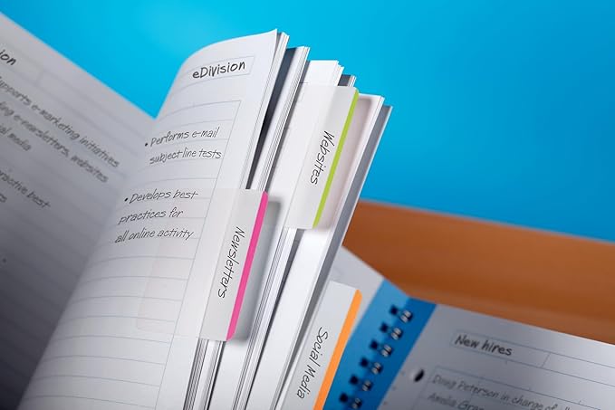 Post-it Tabs, 1 in Solid, Aqua, Lime, Yellow, Red, 22/Color, 88/Dispenser (686-ALYR1IN)