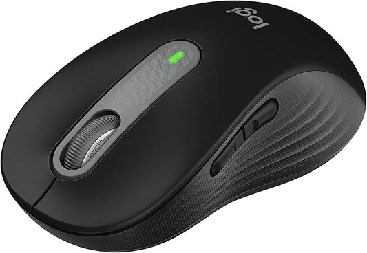 Logitech Signature M650 Wireless Mouse - for Small to Medium Sized Hands, 2-Year Battery, Silent Clicks, Customizable Side Buttons, Bluetooth, Multi-Device Compatibility - Black (Renewed)