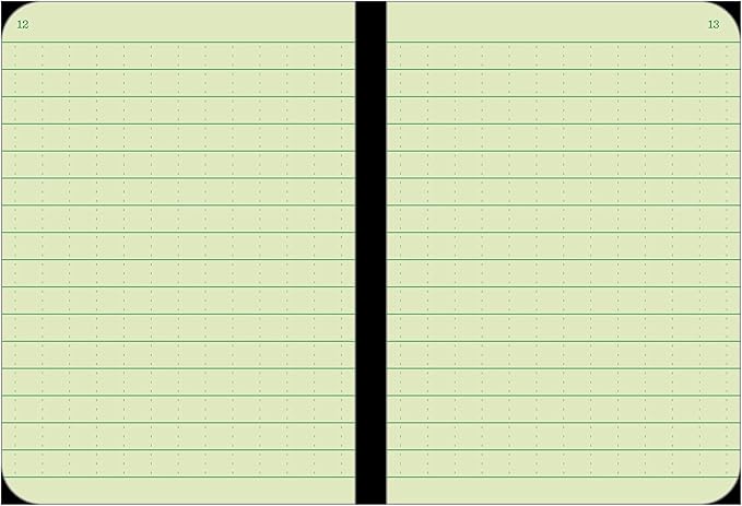 Rite in the Rain Weatherproof Mini Stapled Notebook, 3.25" x 4.625", Green Cover, Universal Pattern, 3 Pack (No. 971FX-M)