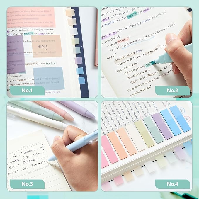 Jutom 38 Pcs Bible Journaling Study Kit for Women, Book Annotation Supplies with Highlighters Pens, Tabs, Sticky Notes, Markers for Christian Office Bible Study Supplies(Light Color,Square)