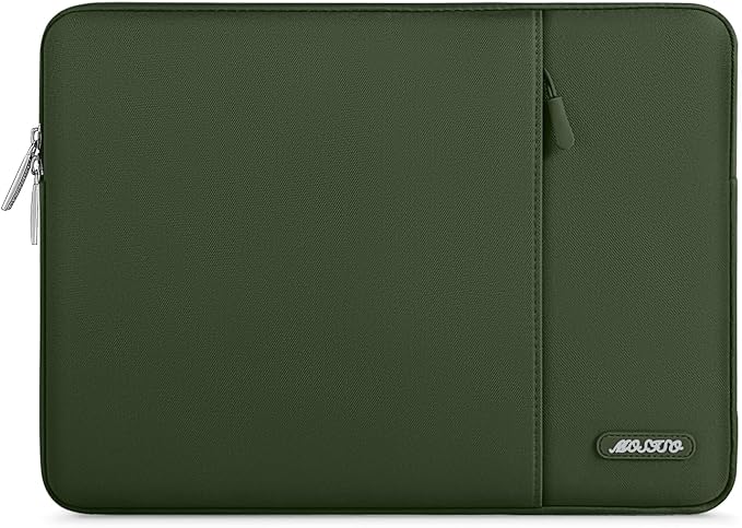 MOSISO Laptop Case 13 inch, 13 inch Laptop Sleeve Compatible with MacBook Air M4 M3 M2 M1 2025-2018 / Pro M2 M1 2025-2016, Polyester Vertical Computer Sleeve Bag with Pocket, Army Green