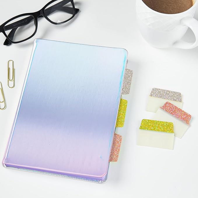 Avery Multi-Use Ultra Tabs, 2" x 1.5", Holographic Sunset Ombré Colors, 18 Repositionable Page Tabs (74148)