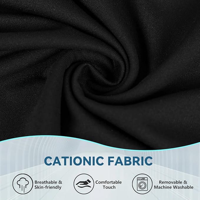 Seat Cushion & Lumbar Support Pillow Set for Office Chair, Ergonomic Pillow for Sciatica Pain Relief, Memory Foam Back Support Pillow & Chair Cushion for Car seat, Desk Chair (Black)