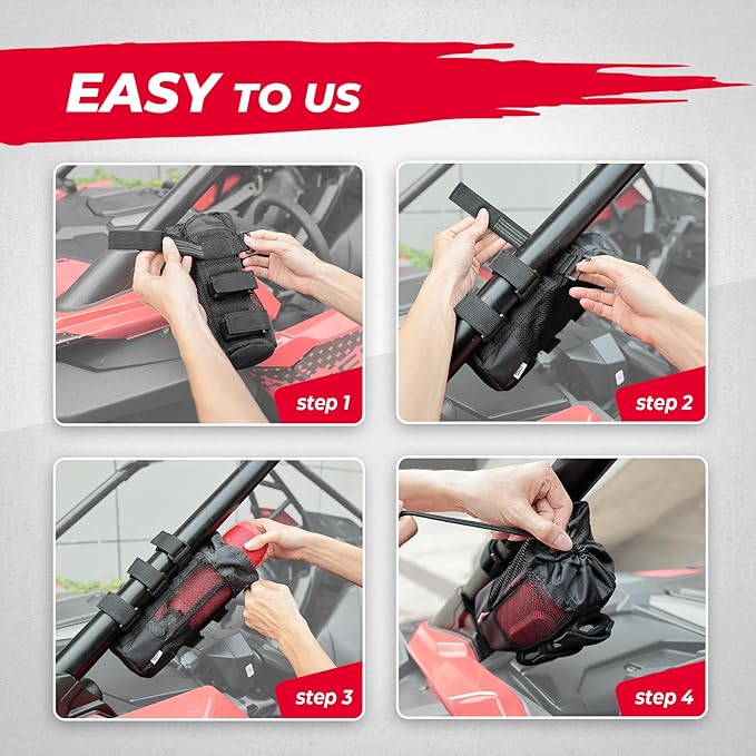 KEMIMOTO UTV Speaker Holder, Portable Speaker Mount for UTV, ATV, Bike, Golf Cart, Fits 0.875-1" and 1.5-2" Roll Bar, Compatible with Polaris RZR Ranger Can Am X3 Kawasaki Mule