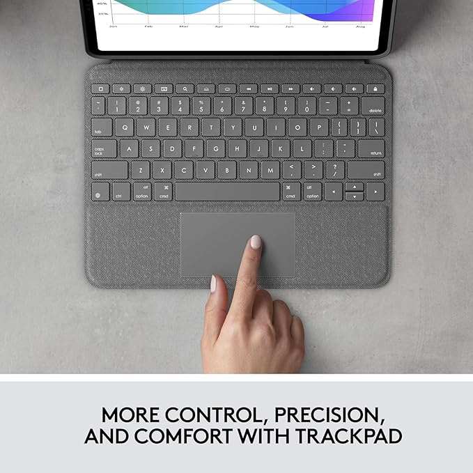 Logitech Folio Touch iPad Keyboard Case with Trackpad and Smart Connector for iPad Pro 11-inch (1st, 2nd, 3rd Generation) – Grey (Renewed)