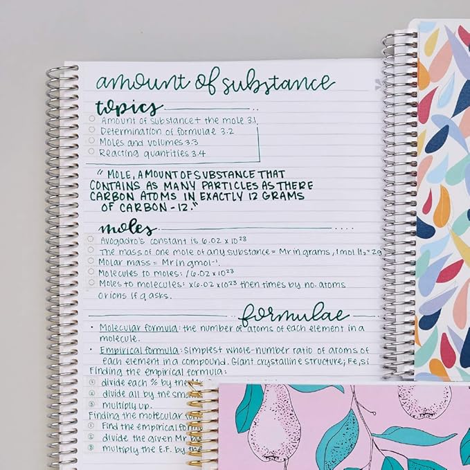 Erin Condren 8.5" X 11" Spiral Bound Productivity Notebook, Starry Sky, Functional 160 Lined Page and 80Lb Thick Paper Spiral Notebook, Stickers Included