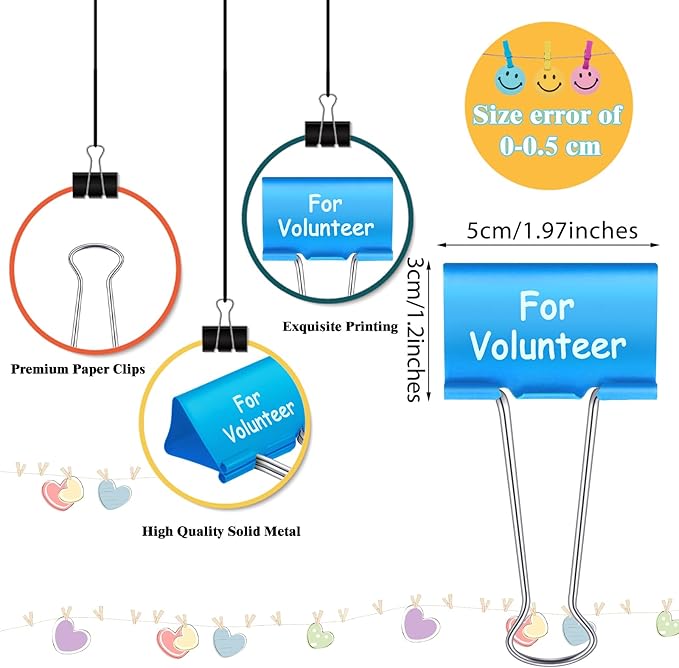 Tenare 6 Pieces Teacher Essentials Large Binder Clips 2 Inches Teacher Binder Paper Clips Office Back to School Gifts Classroom Supplies Management Supplies(Things to Do)