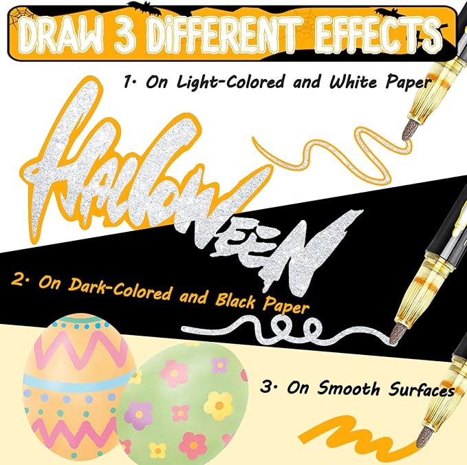 60Colors Markers, Coloring Outline Glitter Markers Gel Pens for Stocking Stuffers, Colored Drawing Pens for Christmas Gifts, Glitter Gel Pen s Shimmer Marker s for Art Supplies, Gifts for Teen Girls