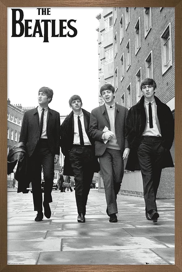 Trends International The Beatles - In London Wall Poster, 22.4L x 14.7W, Bronze Framed Version