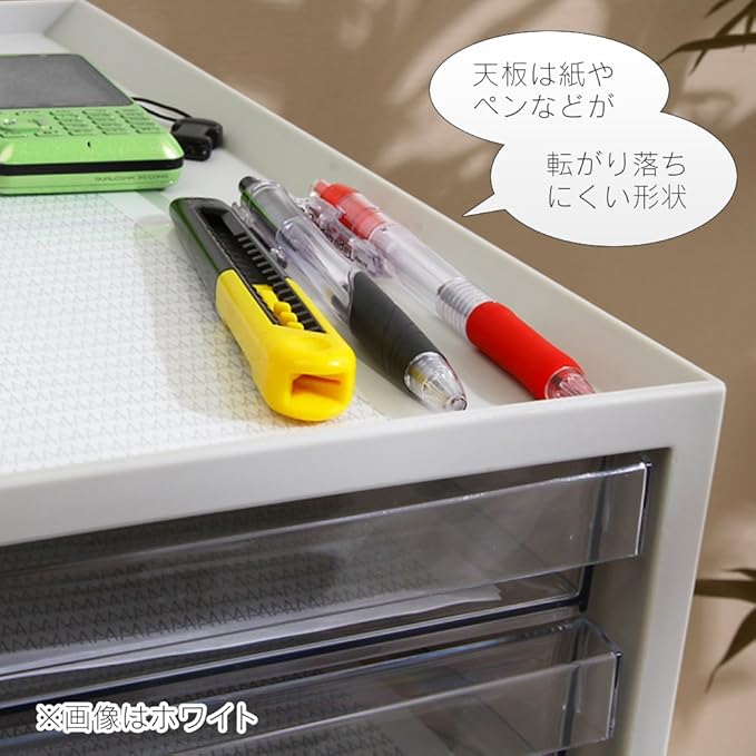Iris Ohyama LCE-14S Ultra Shallow Type 14 Tiers A4 Letter Case, Stackable Up to 3 Tiers, Index Stickers, Drawer, Office Storage, Desk, Document Case, Storage Case, Envelopes, Clear, Storage, Tabletop,