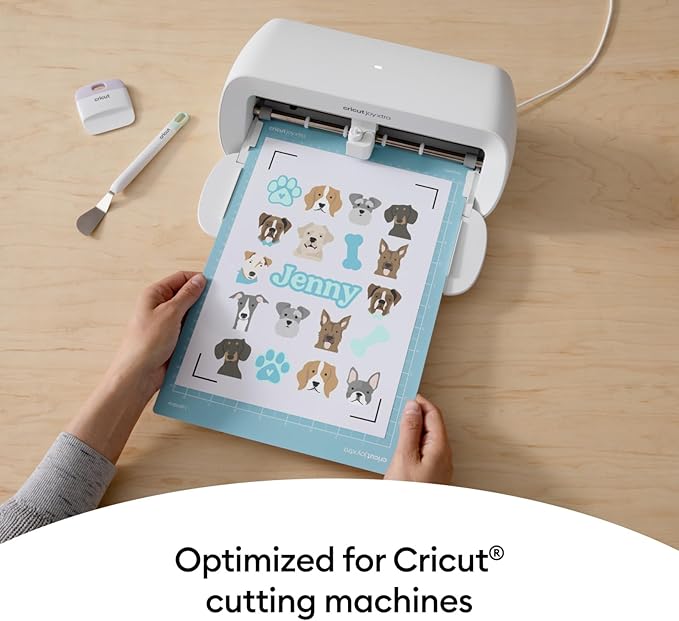 Cricut Printable Waterproof Sticker Set, 20 White Sheets (8.5" x 11") - Compatible with Inkjet Printers - For Joy Xtra, Explore, & Maker Machines