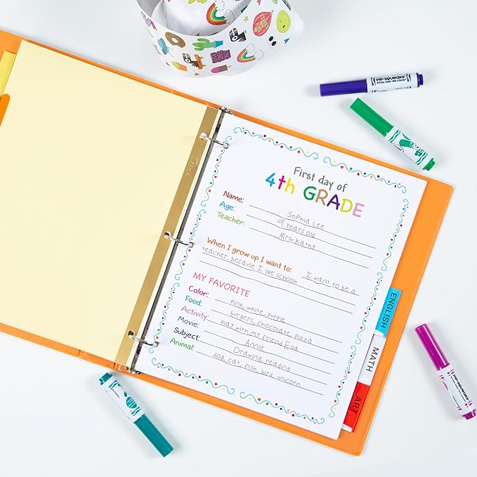 Avery Binder Dividers - 5-Tab Insertable Multicolor Big Tabs for Binders, 1 Set of Dividers (11109)