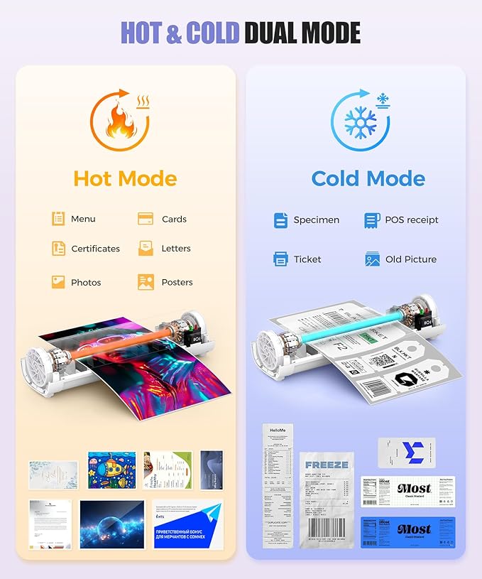 A4 Thermal Laminator with Trimmer & Corner Rounder, 9 Inch Portable Laminator Machine for Home, Office, School, Business, Anti-Jam Tech & 40 Sheets Included
