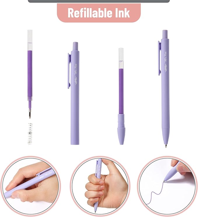 Mr. Pen- Bible Highlighters and Pens, 24 Pack, Gel Highlighters, Serene Colors No Bleed, Colored Gel Pens, Aesthetic, Cute