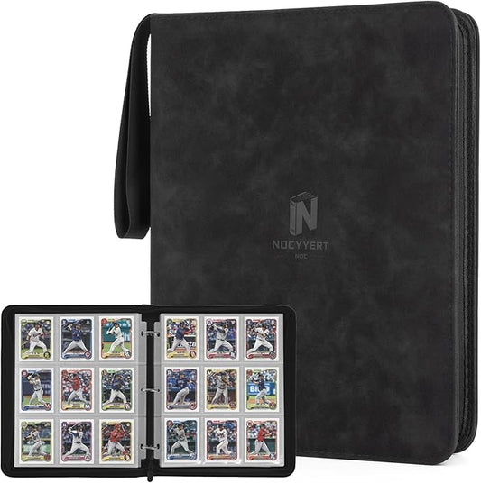 Trading Card Binder, Premium 9 Pocket 720 Double Sided Pocket Collection Binder,Card Album for TCG Card Holder for Game Card, Sports Card, Yugioh, MTG etc(Black 1)