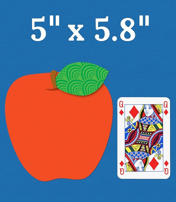 Carson Dellosa 36-Piece Red, Yellow, and Green Apples, Colorful Cardstock Fruit Cutouts for Name Tags, Bulletin Board, Back to School Decorations, and Classroom Decor