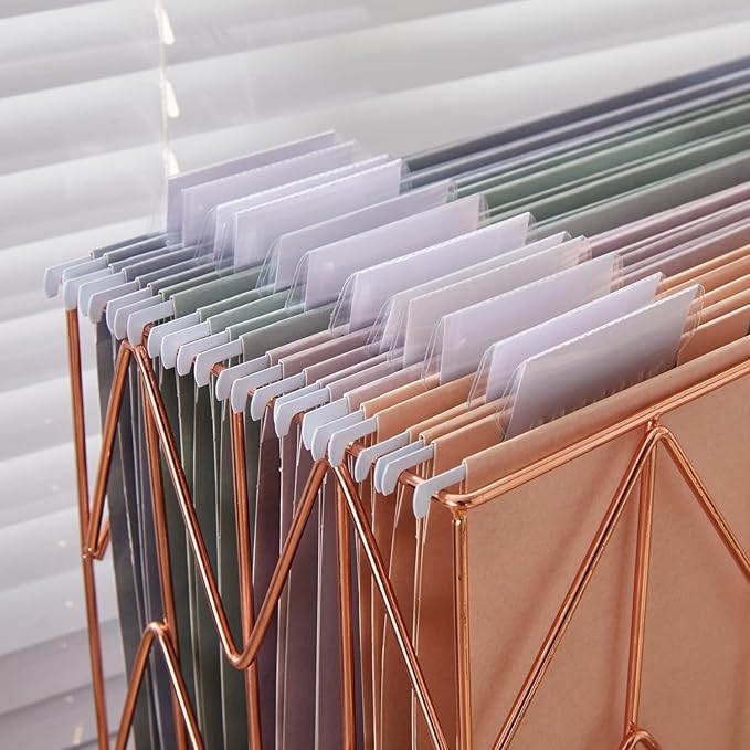 Y YOMA 24 Pack Colored Hanging File Folders Letter Size Decorative Hanging Folder Cute Pretty File Folder for Filing Cabinet Office Home with 1/5-Cut Adjustable Tabs, 4 Selected Morandi Color