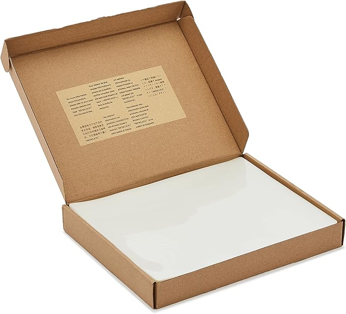 Amazon Basics Clear Thermal Laminating Plastic Paper Laminator Sheets,9 x 11.5-Inch,2.8mil,(Pack of 1200)