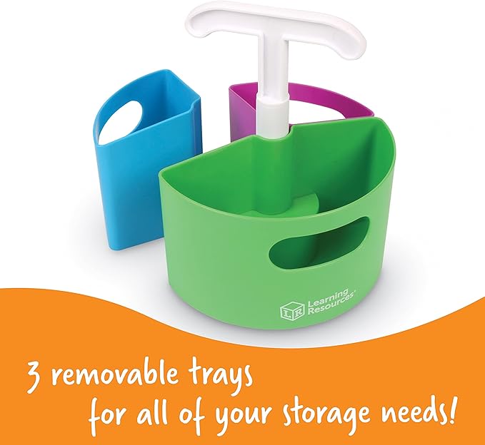 Learning Resources Create-a-Space Storage Mini Center, Back to School Resources for Teachers, Small Space Storage, Teacher Organizer, Home School Accessories, 4 Piece Set
