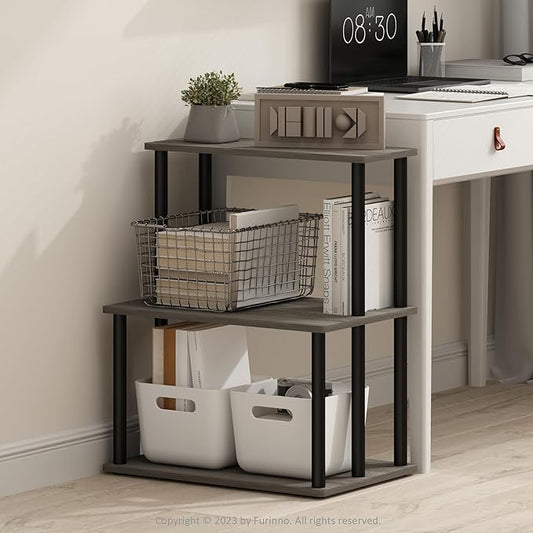 Furinno Turn-N-Tube 3-Tier Toolless Multipurpose Printer Stand Display Storage Shelf